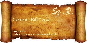 Szenes Rózsa névjegykártya