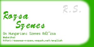 rozsa szenes business card